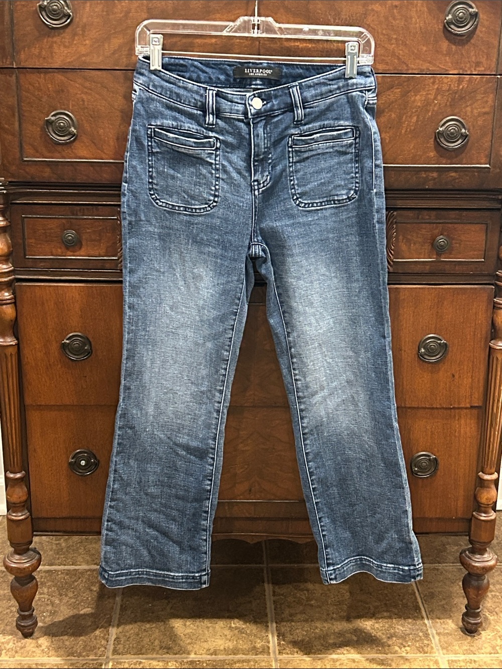 Liverpool Los Angeles Hannah Crop Flare Jeans Size 27